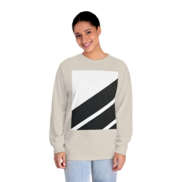 tan block stripe long sleeve - Picture 1 of 4